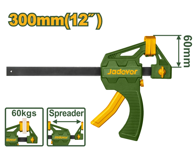 Morsetto a barra Jadever 60 mm con funzione distanziatore