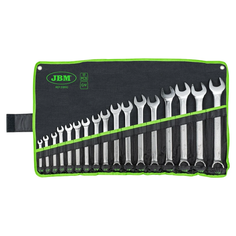 SET DI 17 CHIAVI COMBINATE (POLLICI) 51890 JBM
