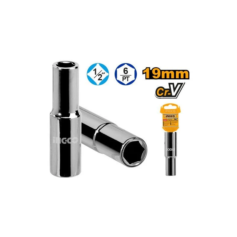 Chiave a Bussola Esagonale Profonda 19 mm 1/2" L78 mm