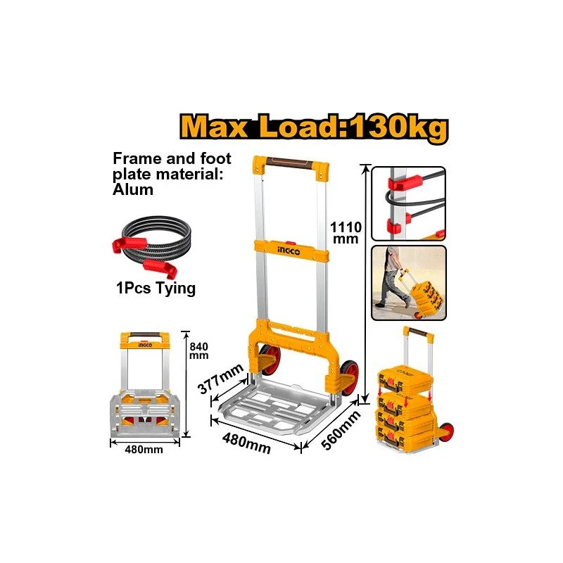Carrello a Mano pieghevole MAX 130KG