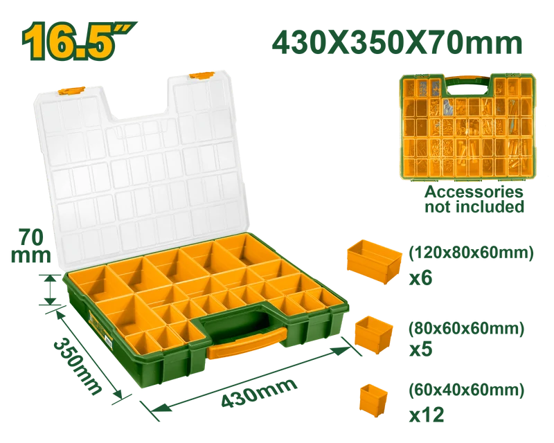Organizer Porta Minuteria Jadever in Plastica PP con Scomparti