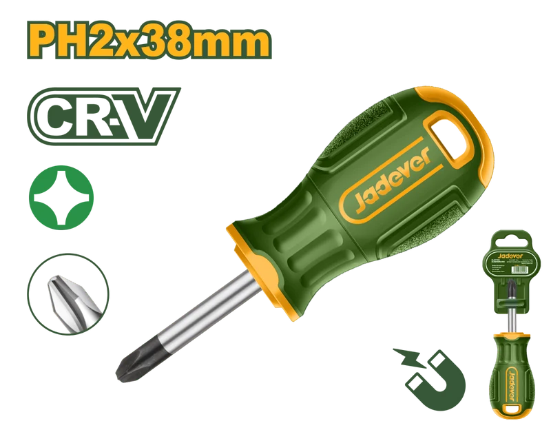 Cacciavite a Croce Phillips PH2 Jadever Cr-V con Punta Magnetica