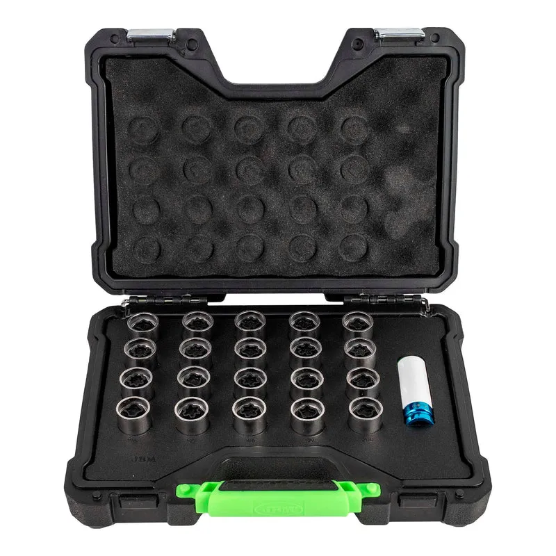 SET DI 21 CHIAVI PER BULLONE DI BLOCCO RUOTA PER OPEL/VAUXHALL (181-200) 54813 JBM