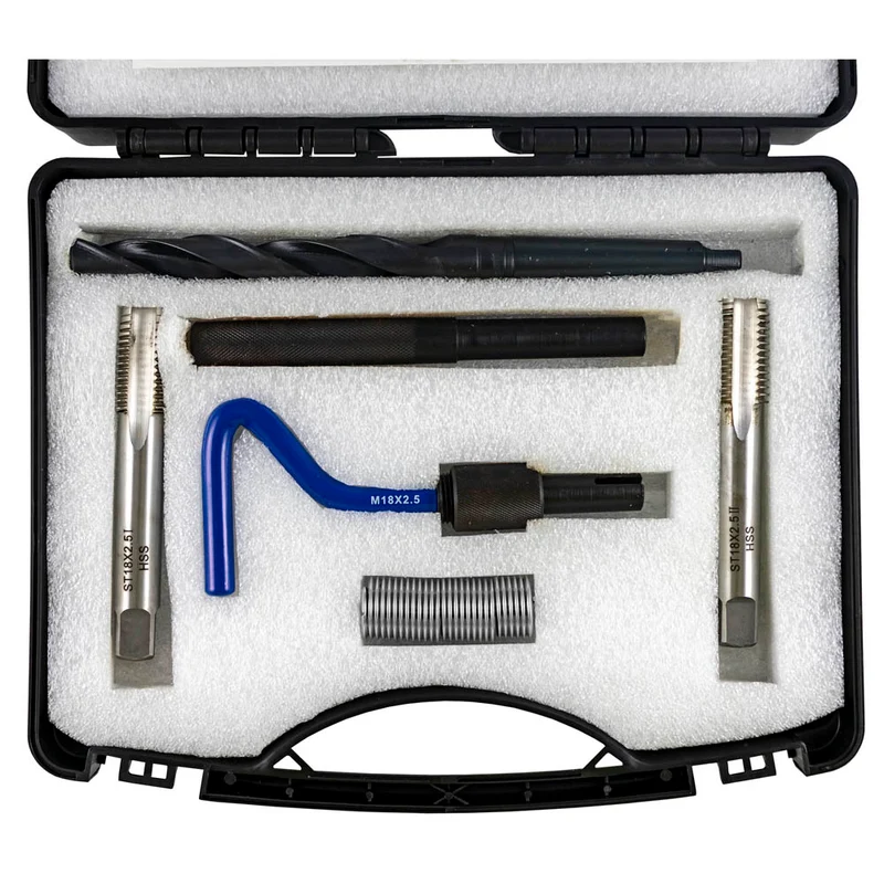 SET DI RIPARAZIONE FILETTI CON INSERTI HELICOIL M18X2,5 51898 JBM