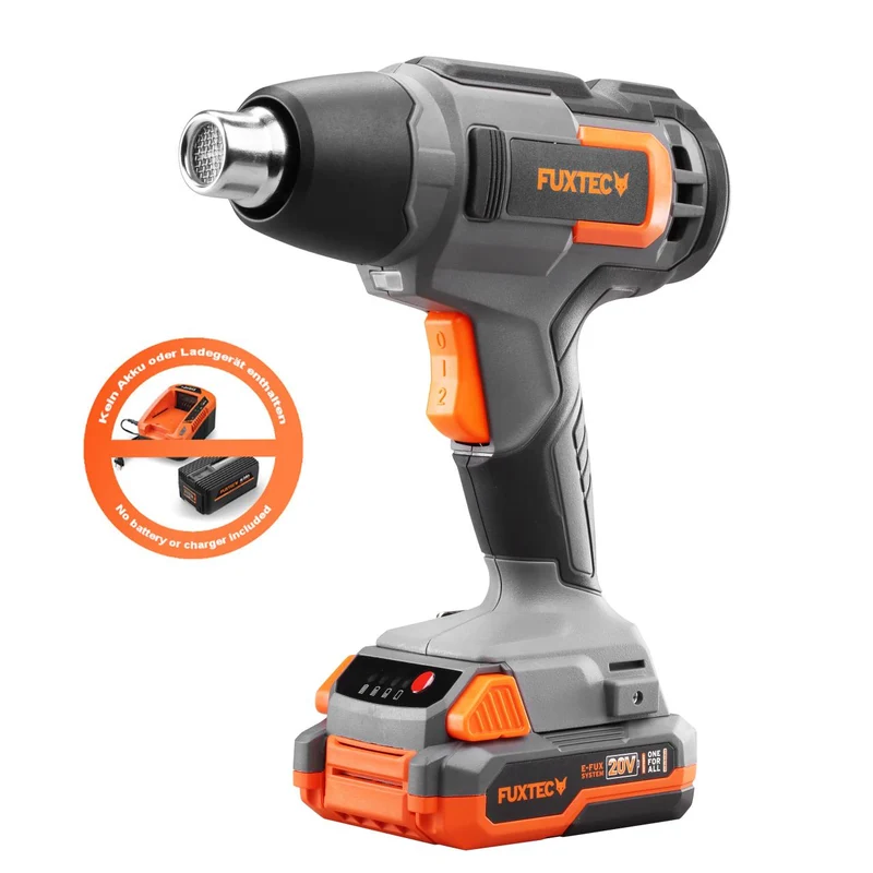 B-WARE FUXTEC E1HLP20 Pistola termica a batteria 20V - senza batteria