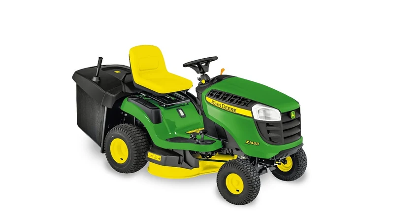 Trattorino rasaerba con raccolta John Deere X147 R con motore da 656cm3