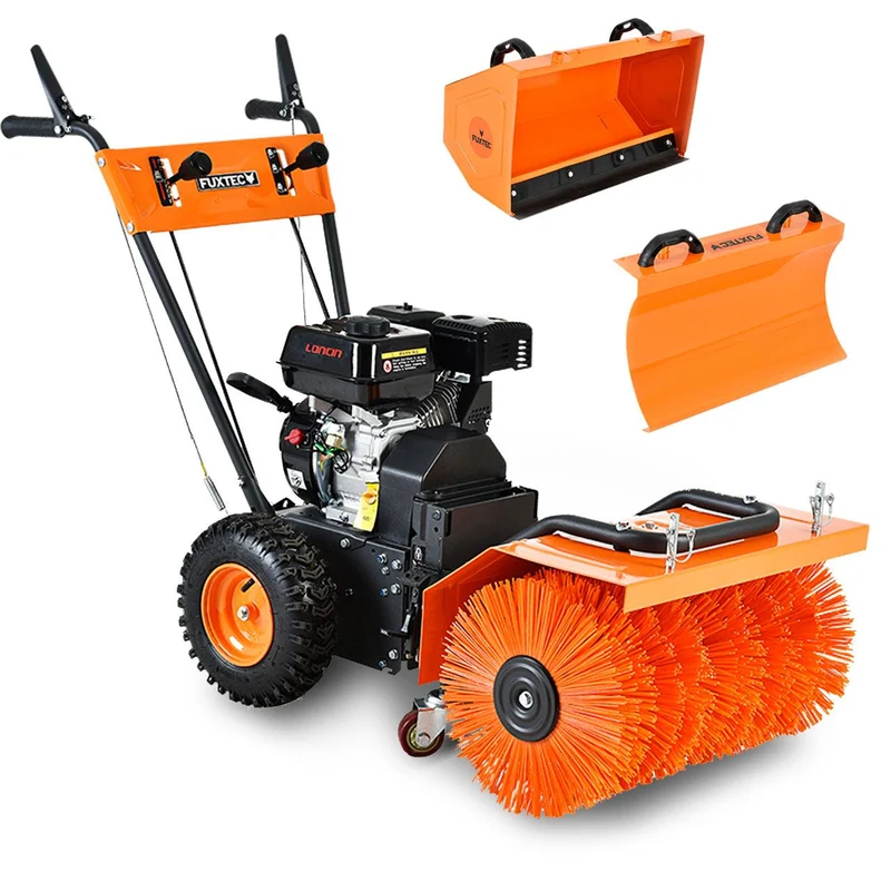 B-WARE Spazzatrice set spazzaneve a scoppio KIT con lama spalaneve FUXTEC KM196 set3 196cc e 5,5CV