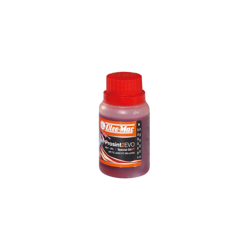 Olio PROSINT 2 EVO OLEOMAC 100 ml a base sintetica per motore a 2 tempi