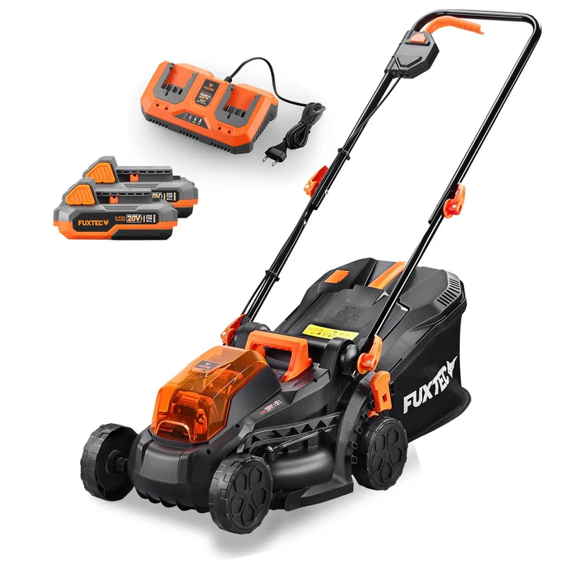 B-WARE Set tosaerba a batteria 40V 2x20V FUXTEC FX-E1RM20 - 2xBatterie e dopppio caricatore