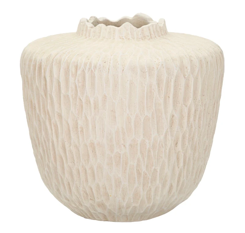 Vaso Shade Ø35x32,5 cm in Mgo Crema