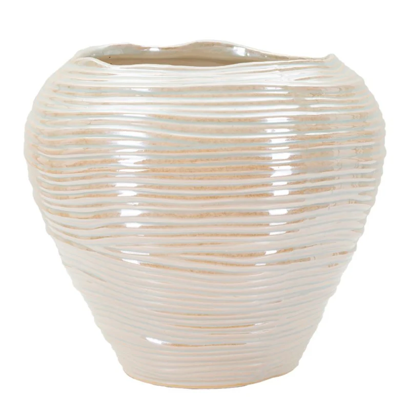 Vaso Perly Round Ø27x24 cm in Ceramica Perla