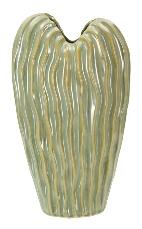 Vaso Venice 22x10x39 cm in Ceramica Verde