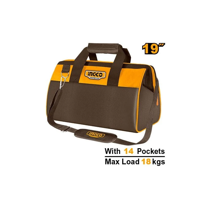 Borsa porta attrezzi 19" in poliestere 1680D con 14 tasche