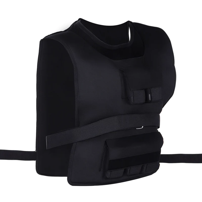 Giubbotto zavorrato 30 kg in tessuto Oxford regolabile con pesi rimovibili per allenamento fitness corsa unisex