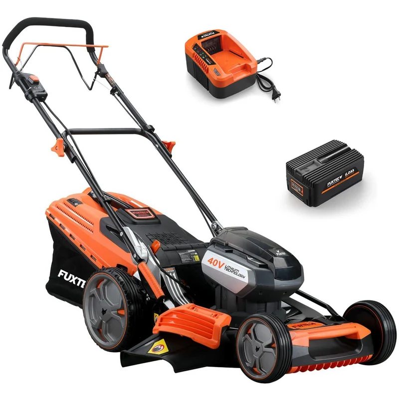 B-WARE Tagliaerba a batteria - Set E148CV SET con batteria e stazione di ricarica FUXTEC