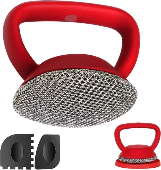 Pulitore di pentola in acciaio inox - duraturo, efficace - 4 pezzi - acciaio inox 316