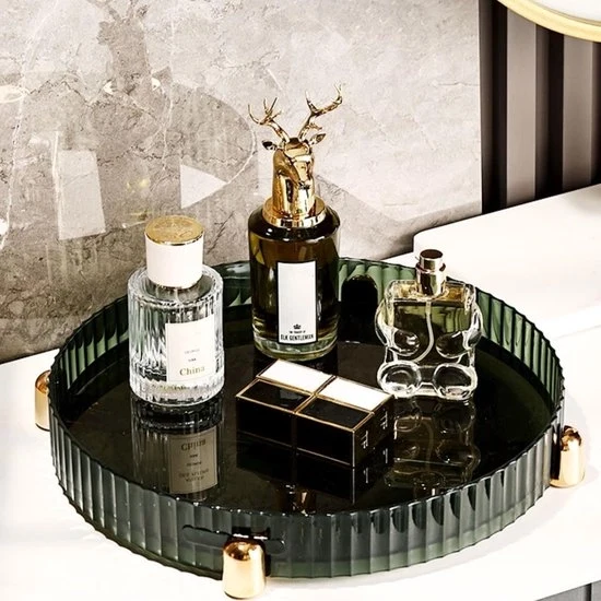 Organizzatore di trucco rotante - 360° girevole - verde