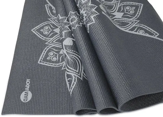 Mat antislip per yoga con allineamento mandala - materiale ecosostenibile - 4 mm - ultra leggero - pilates yoga stretching - allenamento domestico - fitness generale