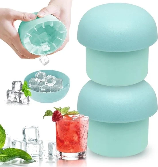 Diallegherabile 2 pezzi di coperchio in silicone per contenitore a forma di cubo per ghiaccio facile da rimuovere