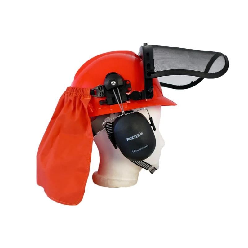 B-WARE Casco di sicurezza forestale FUXTEC con protezione del collo