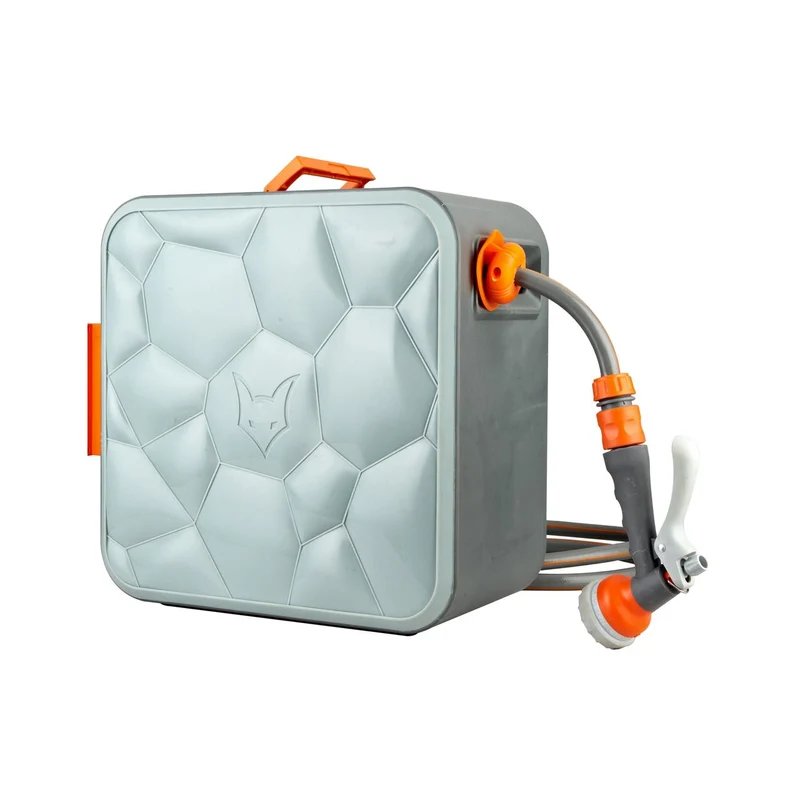 B-WARE Avvolgitubo automatico premium squadrato da parete 30 m FUXTEC FX-CU30