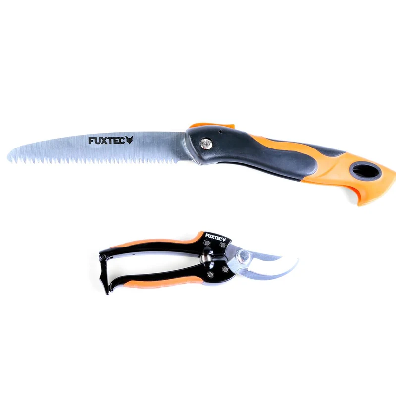 B-WARE Set 2 cesoie da giardino cesoie da potatura coltello serramanico multiuso FUXTEC