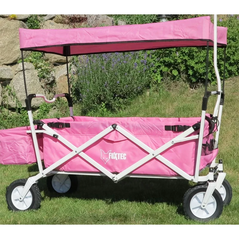 B-WARE FUXTEC Bollerwagen ROSA mit Sonnendach JW-76AR