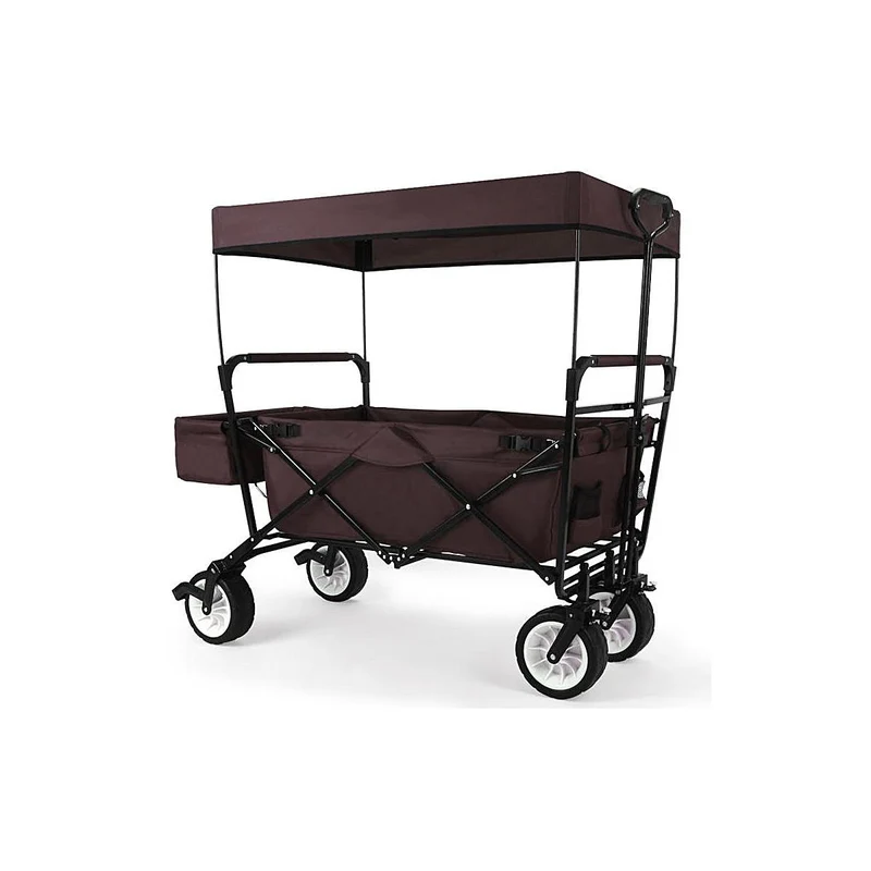 B-WARE Carrello manuale FUXTEC MARRONE con tetto apribile JW-76CB