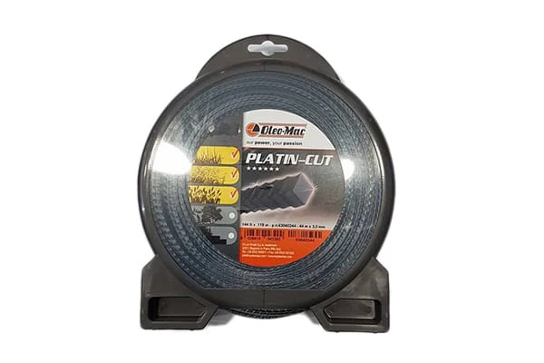 Filo platin cut originale Emak, Efco, Oleomac quadrato seghettato 3,0 mm, 44 metri per testina