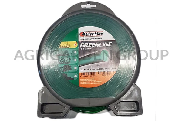 Filo greenline originale Emak, Efco, Oleomac tondo 2,4 mm, 87 metri per testina decespugliatore