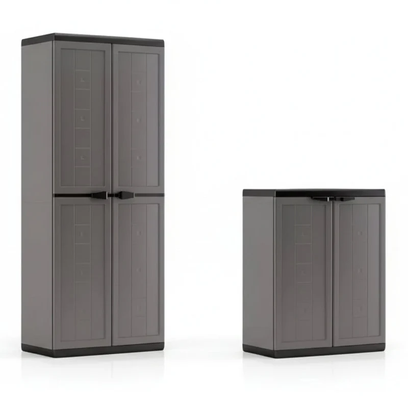 Set Jolly Armadio Alto+ Basso Grigio Keter