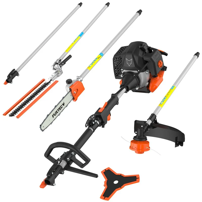 B-WARE Decespugliatore a scoppio multifunzione 5in1 52cc 2 tempi miscela FUXTEC MT152E