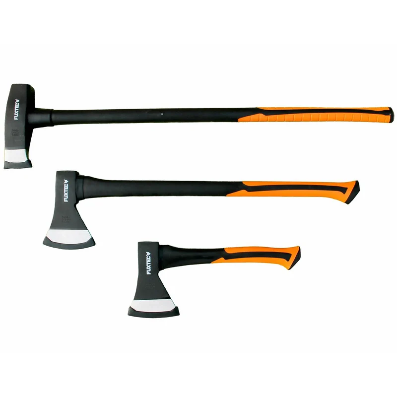 B-WARE Set di asce/accette/scure FUXTEC 3 pezzi