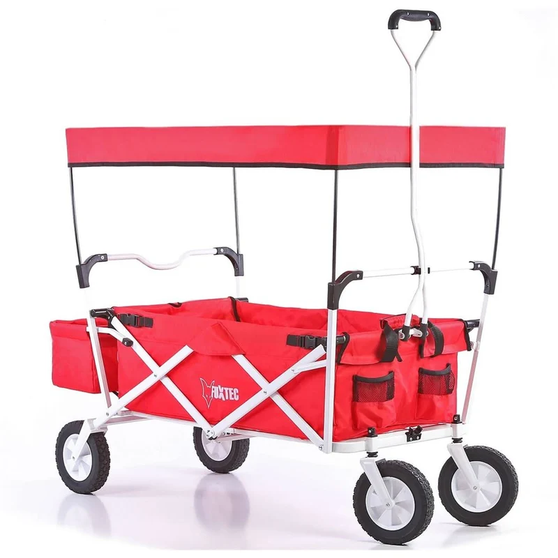 B-WARE FUXTEC Bollerwagen ROT mit Sonnendach JW-76A
