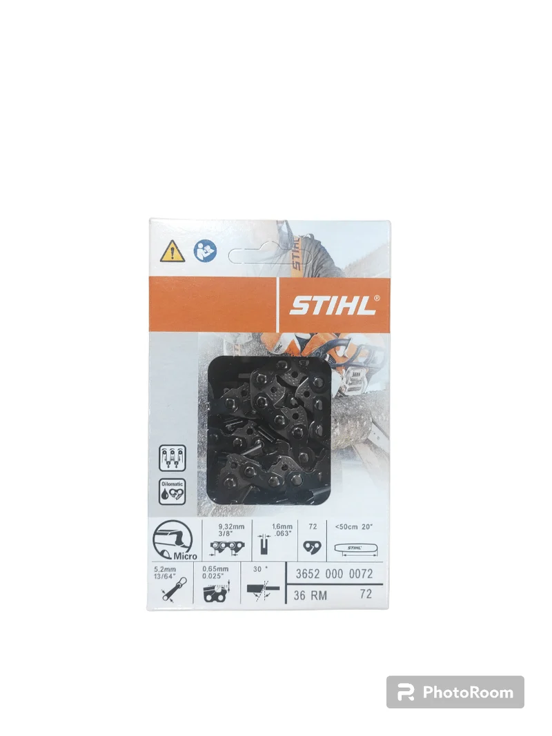 Catena originale stihl 72 maglie passo 3/8 spessore 1,6mm per barra 50 cm