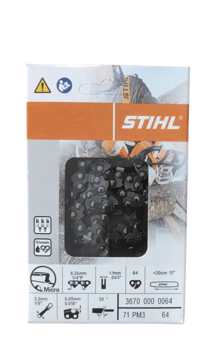 Catena originale stihl 64 maglie passo 1/4" spessore 1,1mm per barra 30cm