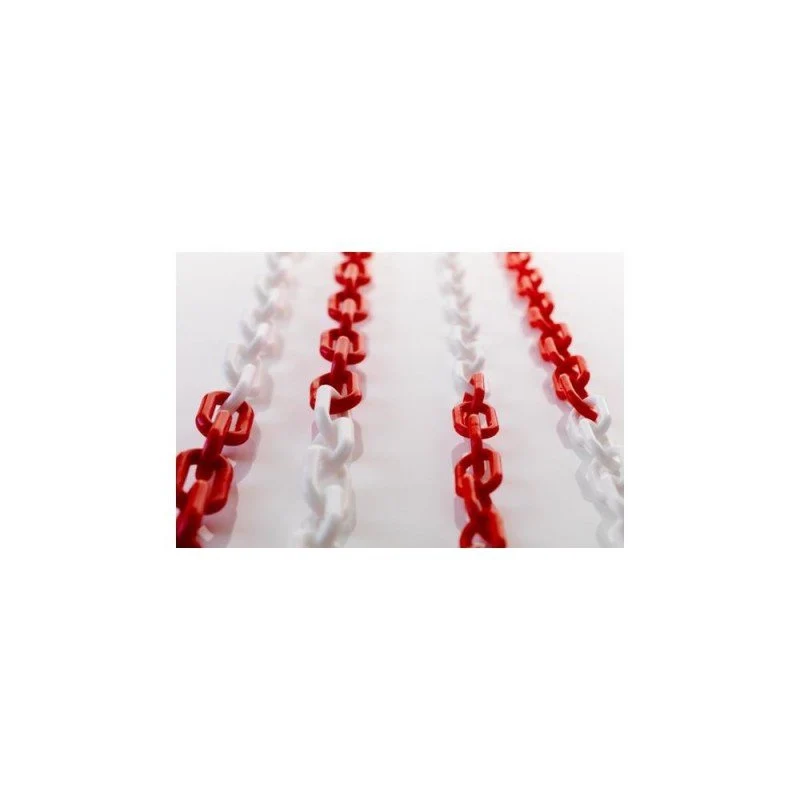 Catena in plastica da delimitazione bianco e rossa