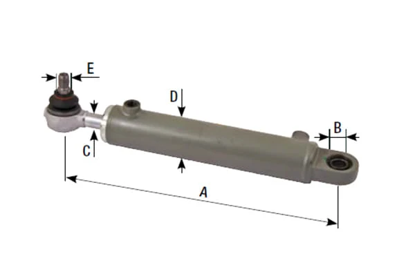 Cilindro idraulico di sterzo, lunghezza 400 mm per agricoltura
