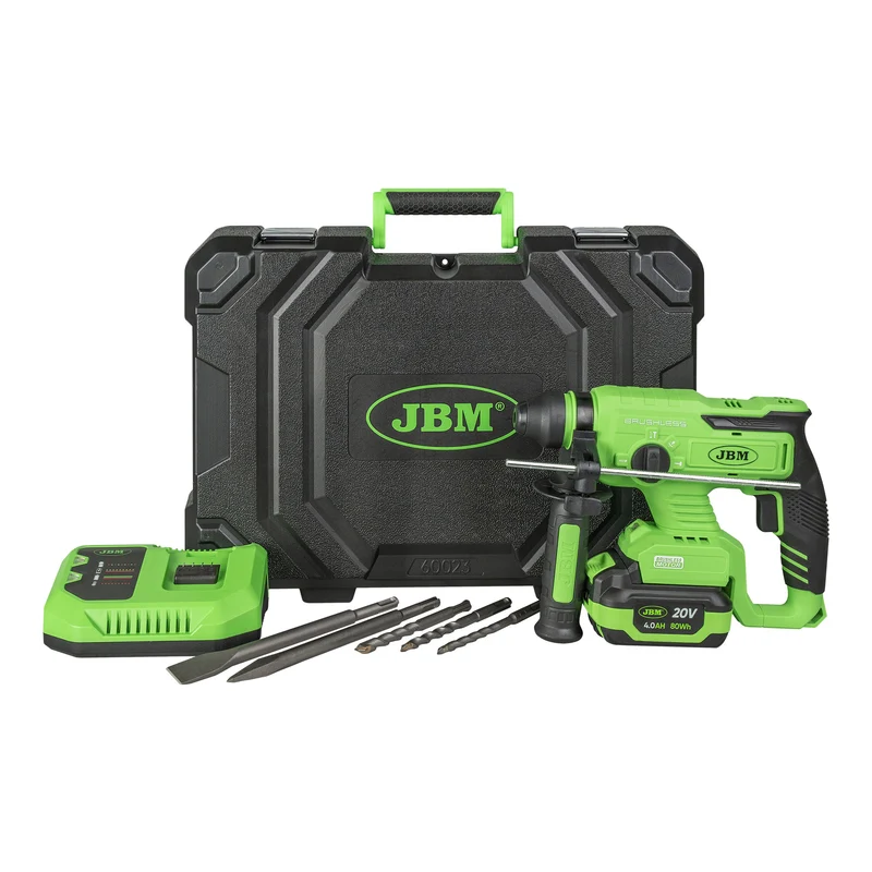 MARTELLO PERFORATORE BRUSHLESS A BATTERIA CON CUSTODIA 60023C JBM