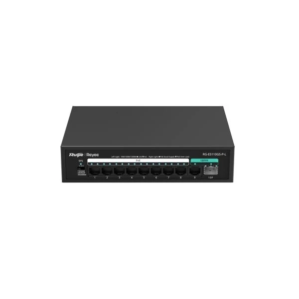 Reyee switch poe non gestito 10 porte gigabit 10/100/1000 mbps - RG-ES110GS-P-L