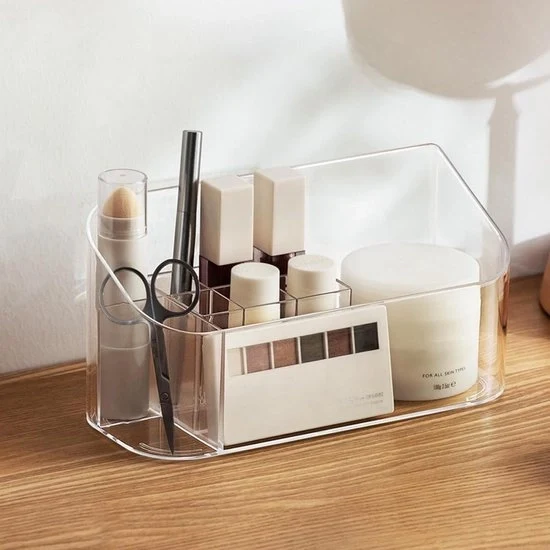 Organizzatore per il trucco - Vetrina per la stanza da bagno - 1 pezzo - Translucido