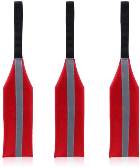 Bandiera di sicurezza per kayak - riflettente - 3 pezzi - rosso