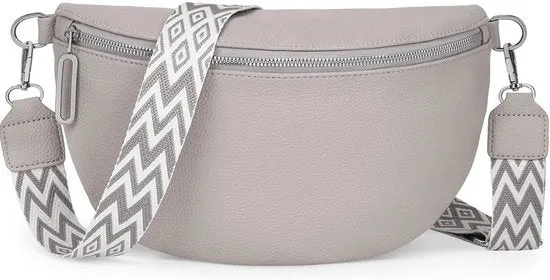Borsa a tracolla per donna con cinturino da portare a corpo con pelle vegana tasca compatta per viaggi escursioni e uso quotidiano