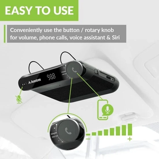Kit di caricamento Bluetooth per auto 3W altoparlante HiFi trasmettitore FM trasmettitore telefono in auto trasmettitore radio FM riduzione rumore chiamata Chiara chiamata accensione/auto fissaggio su specchiera trasmettitore FM
