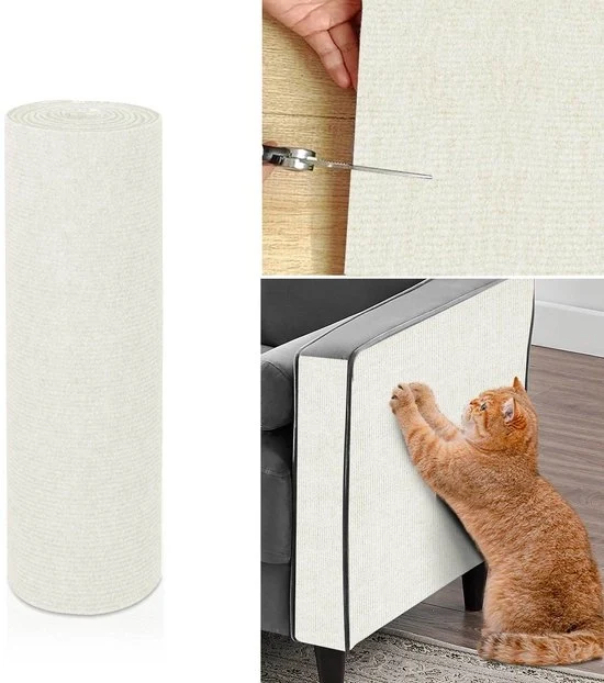 Mat per gatti - Matto autoadesivo per gatti - Matto autoadesivo tagliabile per gatti - Matto autoadesivo resistente e non graffiante per gatti - Dimensioni: 40x100cm