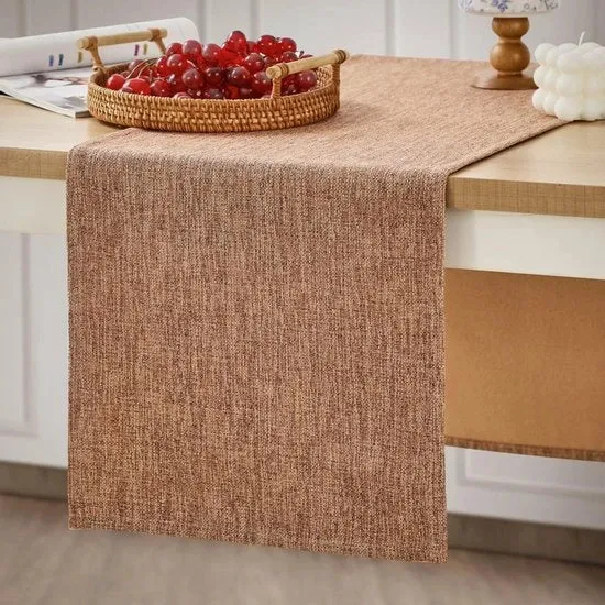 Tavolo da pranzo in stile bohemien rurale - 33x228cm tavolo da pranzo in lino - tavolo da pranzo a mano - adatto per sala da pranzo, tavolo da salotto, cucina