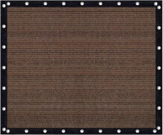 Schermo di Ombra per Zonizzazione, Rete di Ombreggiamento Perforata, Schermo di Ombra per Giardino, Rete di Privacía per Balcone, per Patio, Giardino, Pergola, Copertura, Luogo di Rifugio (4*8m) - marrone