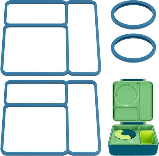 Afdichting Vervanging in Silicone - 4 Stuks - Navy Blue - Idonea per Bento Box - Sicura per l'Uso Alimentare