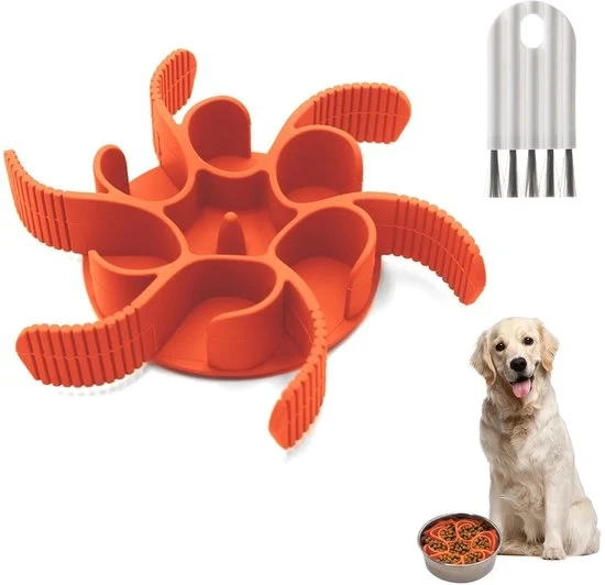 Alimentatore per cani - Funzionale per una digestione sana - Arancione - Sostenibile