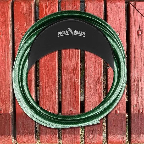Supporto per tubo in metallo da parete - asta di sostegno per tubo anticorrosivo - nero Tubo da giardino avvolgicavo